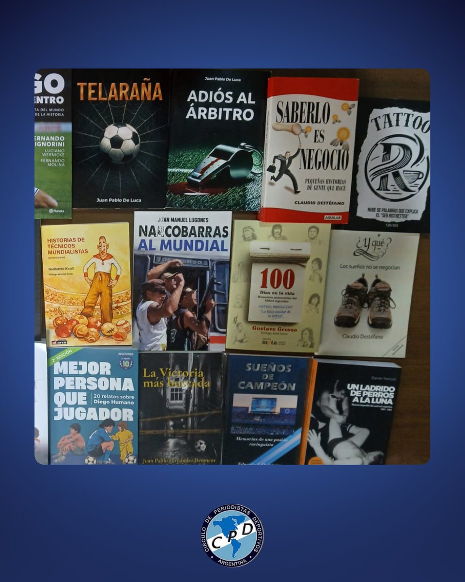 CirculoCPD's tweet photo. Durante la 4ª Feria y Foro del Libro Deportivo, recibimos nuevas donaciones que pasan a formar parte del patrimonio bibliográfico del Círculo y estarán a disposición de nuestros socios y alumnos
Si tenés libros deportivos, sobre periodismo, o disciplinas afines, te esperamos. https://t.co/eCGQVDGo5U