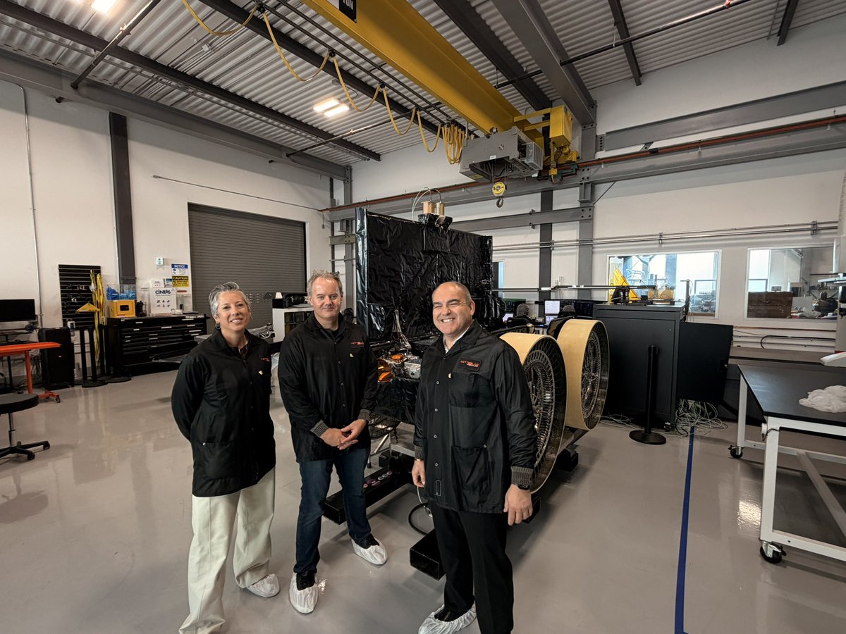 Astrolab_Space's tweet photo. NASA leadership stopped by Astrolab to check out FLIP before it heads to Cape Canaveral for launch later this year.

NASA Program Manager for the Moon Base Carlos García-Galán and Chief Architect for the Moon Base Nujoud Merancy toured our clean room with Astrolab CEO Jaret Matthews and gave our rover a send-off.