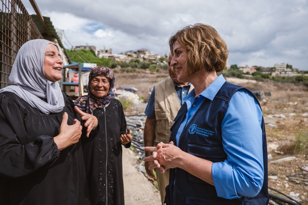 FAOLebanon's tweet photo. 📍Nabatiyeh, listening to farmers&amp;witnessing the impact of conflict on agriculture,livelihoods&amp;land
FAO DDG @BethBechdol, @FAOADG_NENA, @FAOemergencies Dir&amp;FAOLB Rep @VQuattrola heard from @MoaLebanon staff,coops&amp;farmers about challenges facing agriculture&amp;priorities for recovery https://t.co/BNNKr5kIcl