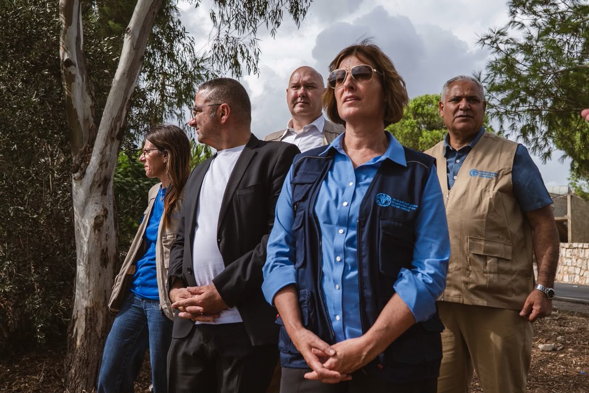 FAOLebanon's tweet photo. 📍Nabatiyeh, listening to farmers&amp;witnessing the impact of conflict on agriculture,livelihoods&amp;land
FAO DDG @BethBechdol, @FAOADG_NENA, @FAOemergencies Dir&amp;FAOLB Rep @VQuattrola heard from @MoaLebanon staff,coops&amp;farmers about challenges facing agriculture&amp;priorities for recovery https://t.co/BNNKr5kIcl