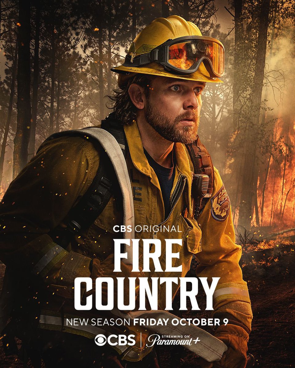 CinemaWikipedia's tweet photo. #CBSOriginal Series #FireCountry S5 Streaming From 9th Oct On #CBS At 9PM ET &amp; #ParamountPlus.

Starring: #MaxThieriot, #KevinAlejandro, #DianeFarr, #JordanCalloway, #JulesLatimer, #OliviaThirlby &amp; More.
Showrunner: #EricGuggenheim.

#FireCountryOnParamountPlus #CinemaWikipedia https://t.co/4Bt9IXS1k6