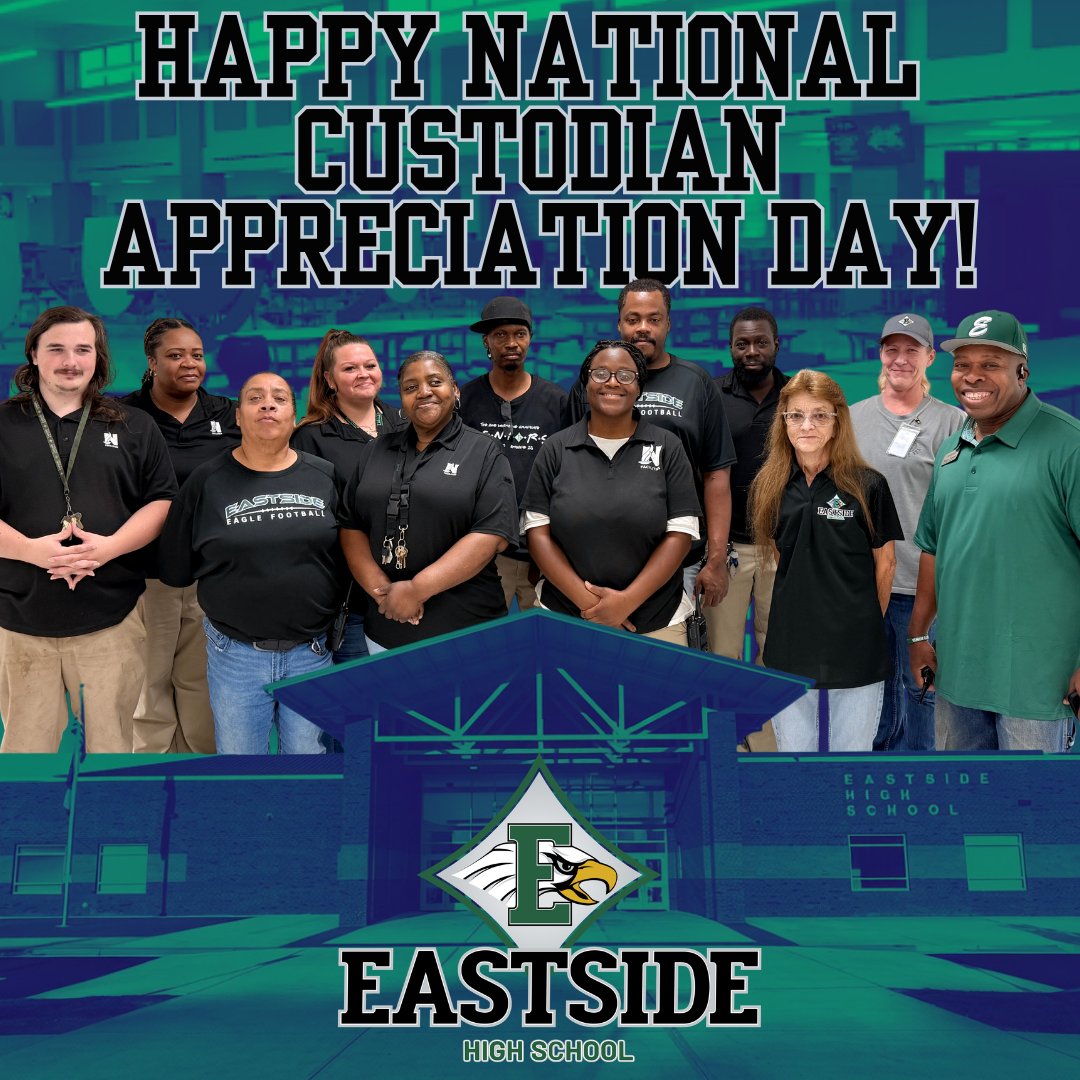 EHS_Eagles's tweet photo. We are celebrating the tremendous work of our professionals who work diligently to keep our campus clean and safe!  Happy National Custodian Day!  Go EAGLES!!! https://t.co/s7pU6k44dV