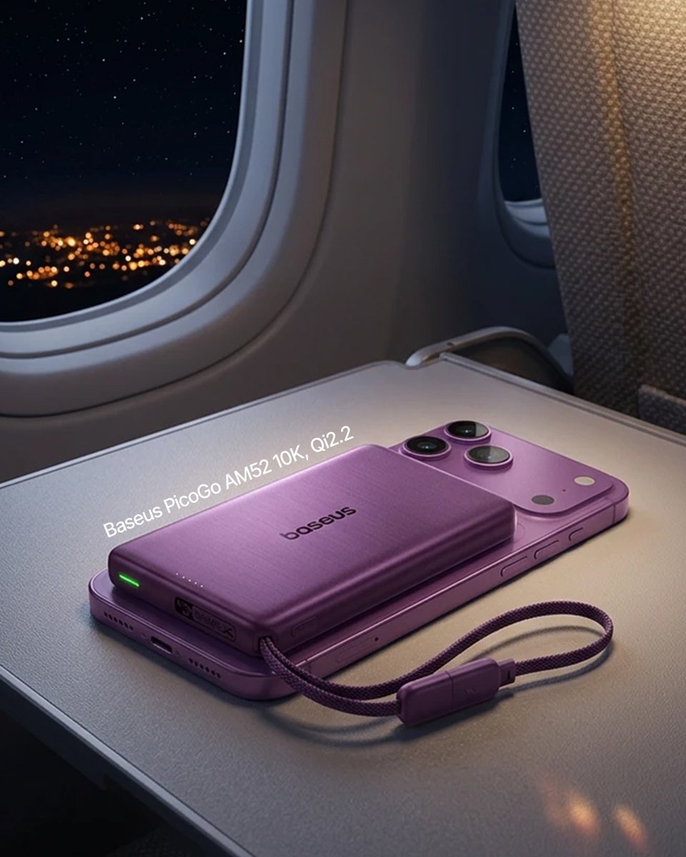 Baseus_Global's tweet photo. Wherever the day ends up. π
Dinner, the gate, a window seat. Snap it on for 25W Qi2.2, or plug in with the cable that's already attached.
Baseus PicoGo AM52, now in Dark Cherry.
πhttps://t.co/sRrGighVnc
#Baseus #BaseusPicoGo #BaseusDarkCherryCollection #iphone18promax #burgundy #newtrick #baseuspowerbank