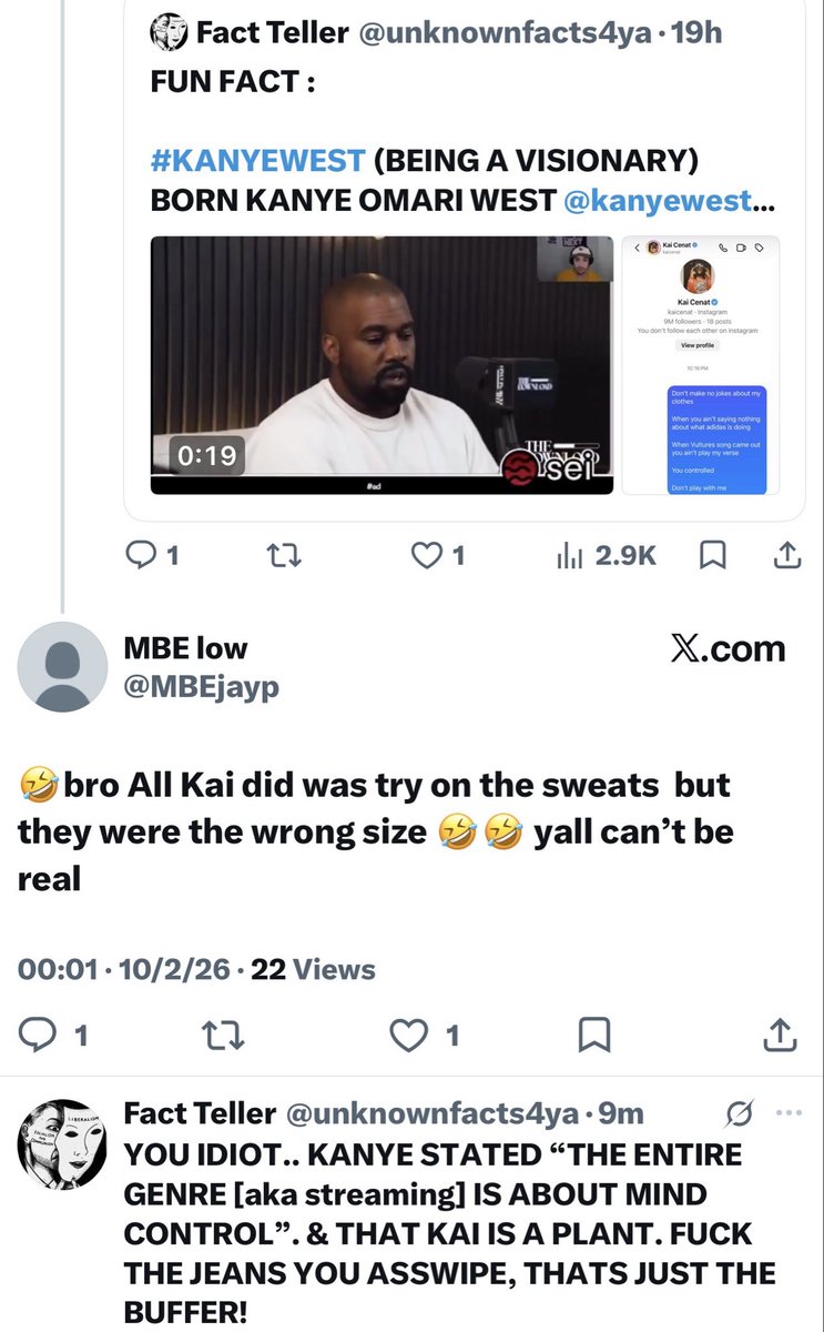 unknownfacts4ya's tweet photo. @girlhefunny_1 @kanyewest 

ARE BOTH FACT TELLERS! THIS IS ALL UNFOLDING. TIME WILL EXPOSE ALL. WISHING SAFETY TO REGGIE IN THIS TOUGH TIME 💯 https://t.co/Mi1DSsvdqr