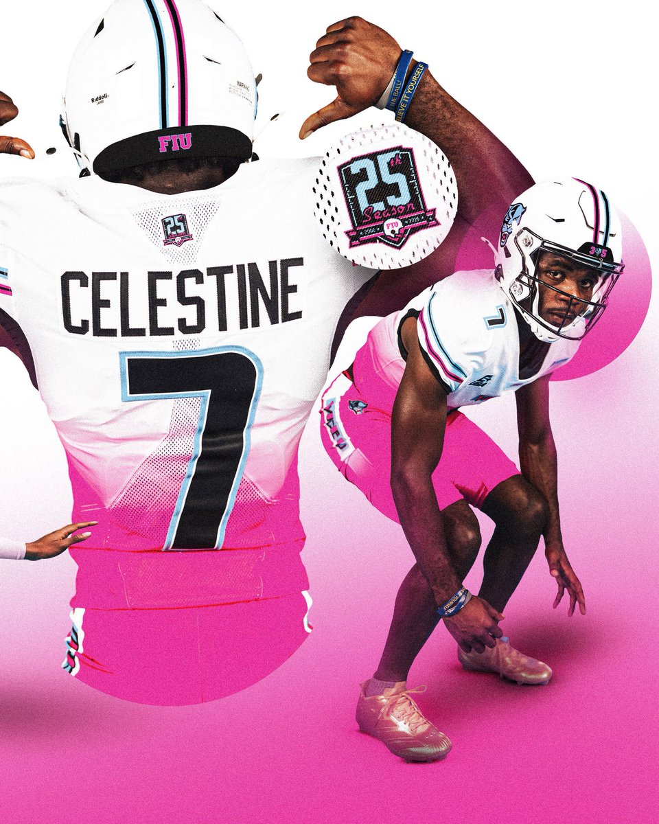 FIUFootball's tweet photo. Yup, it’s pink https://t.co/eOCv65kGVy