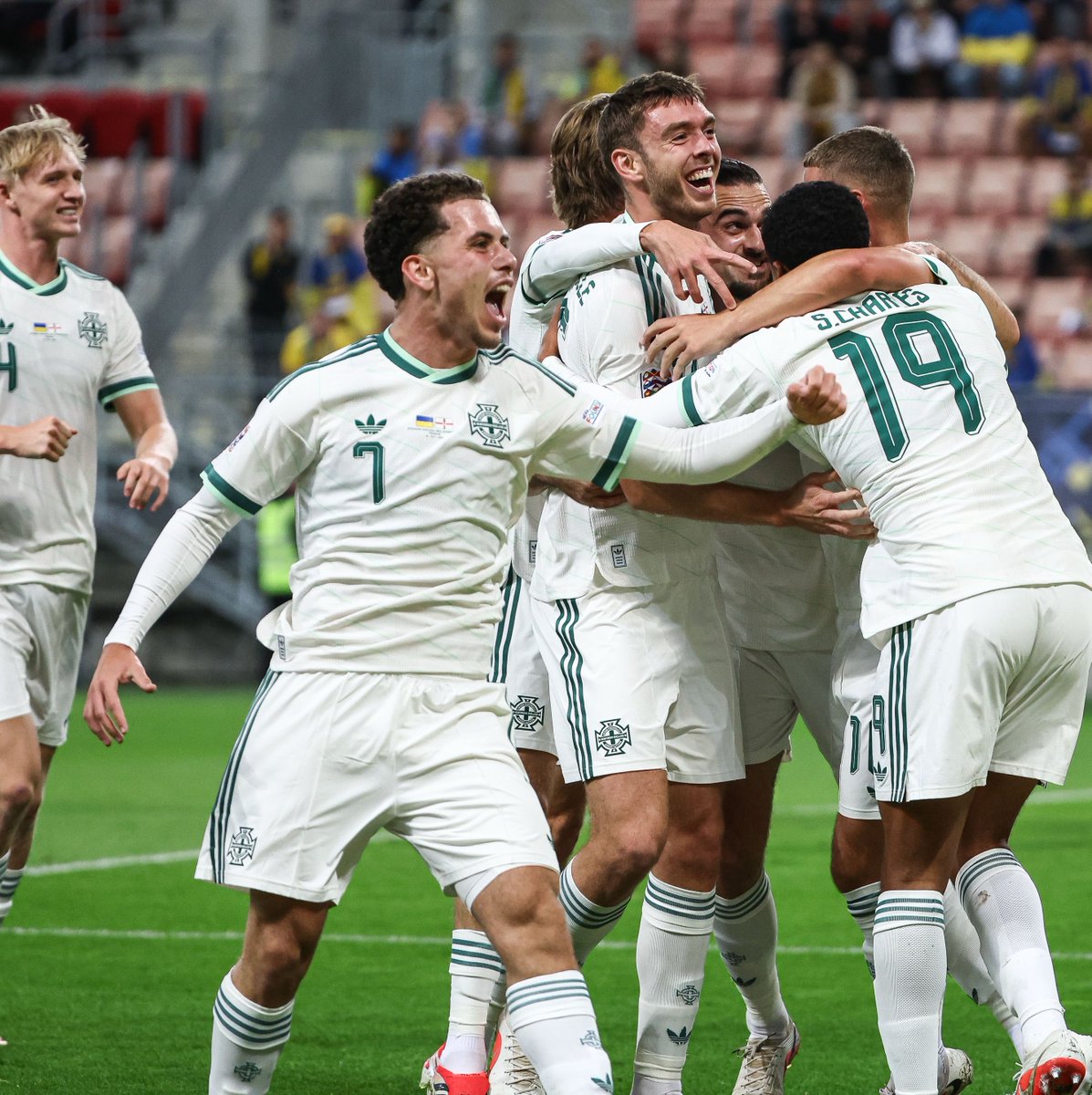 NorthernIreland's tweet photo. An assist for Kieran Morrison on his competitive debut 👏🏻🟢⚪️ #GAWA https://t.co/hEXRdlkpGP
