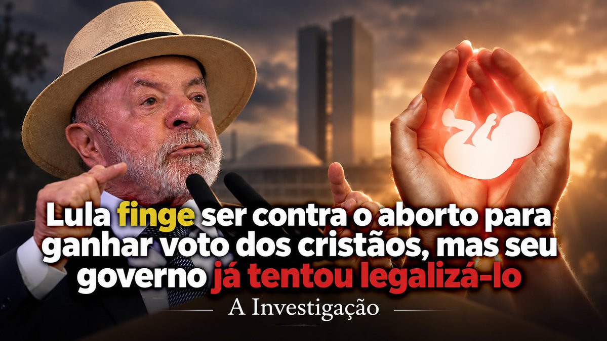 david_agape_'s tweet photo. Você sabia que o governo Lula já tentou legalizar o aborto no Brasil?

Isso é pouco falado e aconteceu no primeiro governo Lula. A proposta foi rejeitada pelo Congresso.

Nesta longa reportagem, reconstituímos TODAS as iniciativas abortistas dos governos de Lula (são muitas).

Lula mente ao dizer ser "pessoalmente contra o aborto". Ele não apenas já disse mais de uma vez ser a favor do aborto, como todos os seus governos agiram nas sombras para facilitar a prática. 

O eleitor cristão tem sido enganado por Lula e o PT.

https://t.co/0c2oDgJOgY