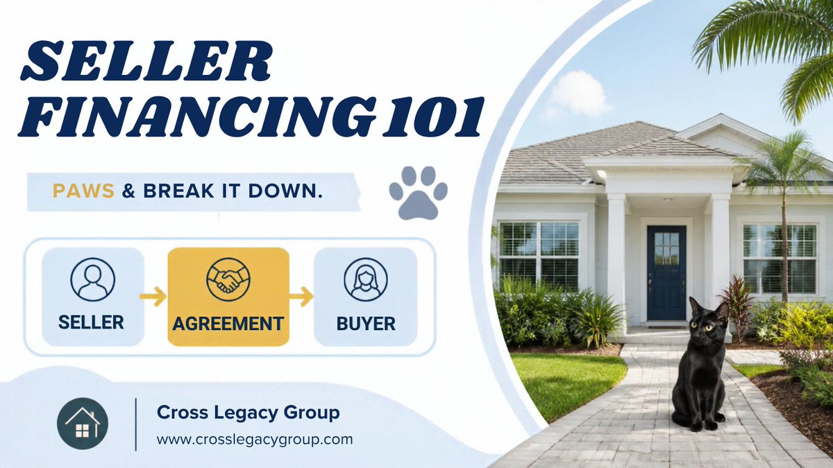 HeidiIbrahimRE's tweet photo. Seller financing 101:
PAWS &amp; break it down. 🐾
Seller → Agreement → Buyer
Understand the structure before moving forward.
https://t.co/LqzNGQpuNs

#SellerFinancing #RealEstate https://t.co/MmjHtjY2Wt