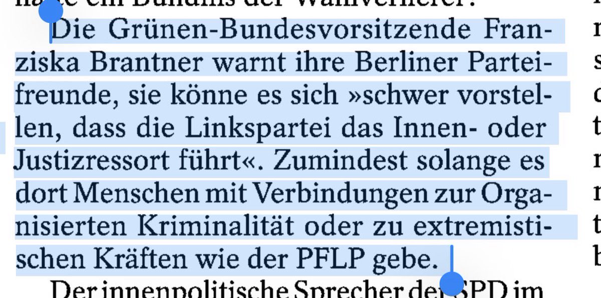 SerapGueler's tweet photo. Übersetze Text ins Rechtsextreme: „
„So lange Höcke nicht das Innen- &amp; Justizressort führt, ist ok.“ Irre. 
Wie hätten Grüne darauf reagiert? 
Allein dieser Satz zeigt: Ihr wisst, was für ein Haufen das ist &amp; sondiert trotzdem mit denen. Auch das ist: Irre. 
(Quelle: Spiegel) https://t.co/zkzyeohfoc