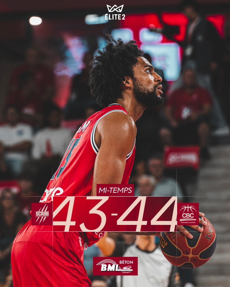 scabbasket's tweet photo. ⏸️ C’est la pause, le SCABB est encore derrière d’un petit point.
43-44
#SCABBCAEN https://t.co/LIKR0trmfb