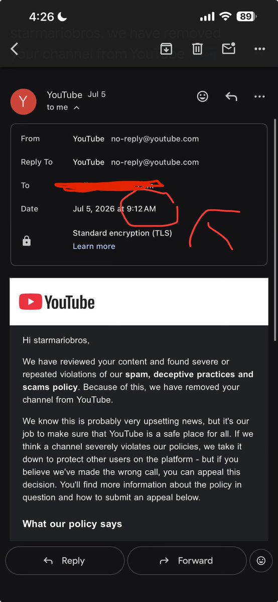 marioplayytime1's tweet photo. Dear @TeamYouTube,

It is October 2nd. 

That’s 89 days since my 100k+ subscriber channel (smbgtoff) was deleted by a bot on July 5th—and the reality of being a creator on this platform has never been clearer.

To get an automated error fixed on YouTube, you shouldn't need a viral tweet with 50,000 retweets. 

Justice shouldn't be reserved exclusively for creators who manage to generate public embarrassment on X.

Look at what happened to my channel:

1. Built a 100k subscriber community over years using 100% original VR skits.

2. Awarded an official Verification Badge by YouTube's team.

3. 3 hours later, an automated bot flagged and nuked the account for "Spam."

4. My appeal was rejected in under 3 minutes by the exact same bot.

Since July 5th, I have submitted appeals, filed formal DSA dispute paperwork, and reached out through every official channel available.

 The result? Total silence, automated template replies, and closed doors.

Meanwhile, we see the exact same pattern play out every week: standard creators get stuck in an endless bot loop for months with zero human review, while the few who manage to blow up on X get their channels restored in 24 hours by a real specialist.

Procedural fairness shouldn't depend on an algorithm or a viral post. 

Every creator—verified or not, massive or growing—deserves a basic, manual review when an AI moderation system makes a glaring error.

I am asking @TeamYouTube to stop ignoring case file (smbgtoff). Assign a human specialist to do a manual review of my content.

Please retweet and tag @TeamYouTube to help get a real pair of eyes on this! 🙏