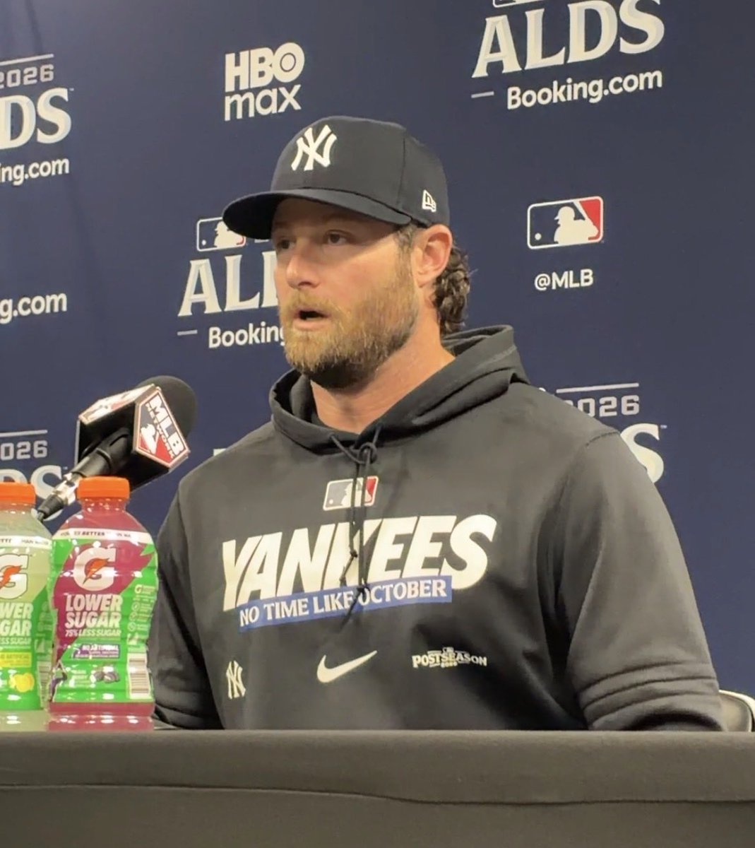 BryanHoch's tweet photo. Game 1 starter Gerrit Cole: “It’s incredibly special. And considering coming back from surgery, there’s not much more I could ask for. I feel tremendously blessed.” https://t.co/cKorEByCdg