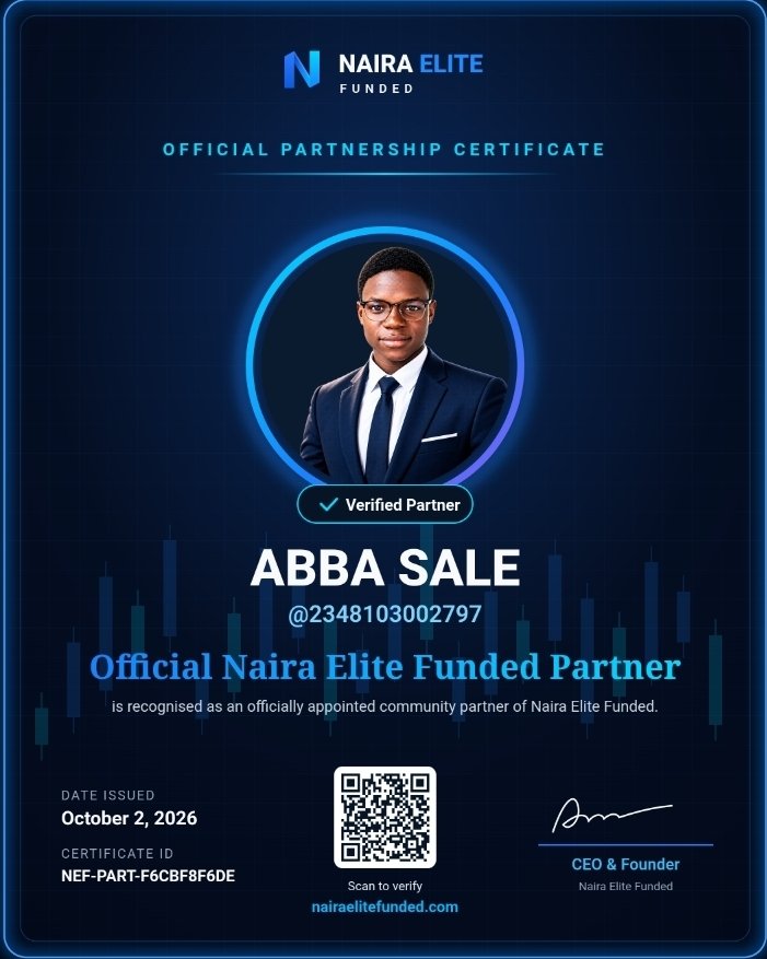 AbbaDanbaiwa's tweet photo. > 🚀 Proud to officially announce my partnership with @nairaelite Funded as a Verified Partner. 
@AbbaDanbaiwa

🤝 Excited to work together, support the trading community, and bring more opportunities to traders.

#NairaEliteFunded  #ForexTrading #TradingCommunity #Partnership https://t.co/xhf3lyNuRv
