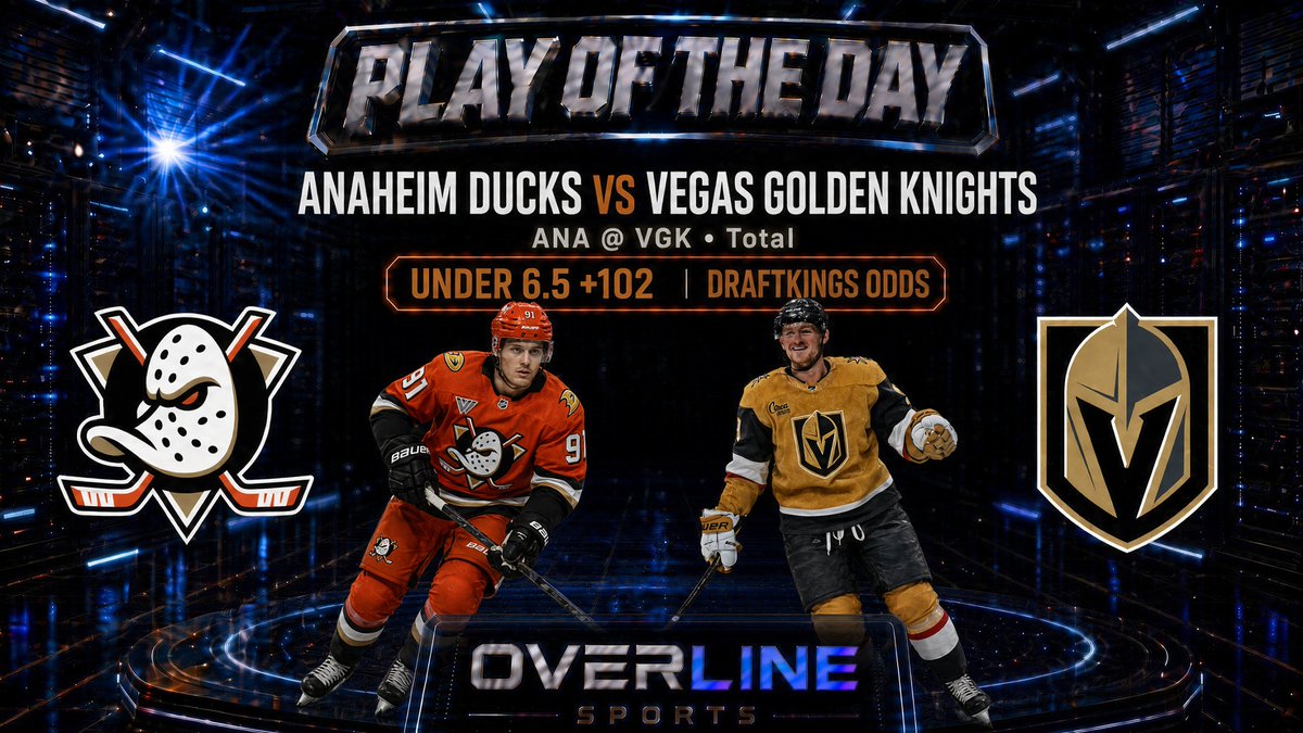 OverlineSports's tweet photo. Data Driven Play of the Day (5-5)

#Ducks #Knights U6.5 https://t.co/3M8poPId5c
