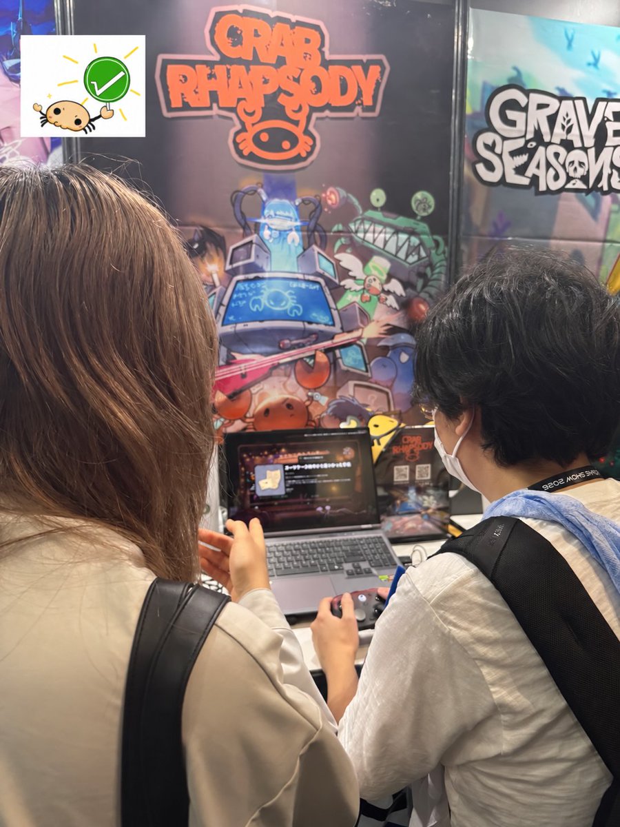 CrabRhapsody's tweet photo. Claws up! 🦀✅
So many new crab friends at PAX East & TGS!
I’m still a baby crab in demo form, but I can’t wait to grow into a full game and meet you all! 💛
Play the demo, share your feedback & wishlist Crab Rhapsody to help me grow!
Love, your little crab 💌
#steamgame https://t.co/0jg6zhbbUs
