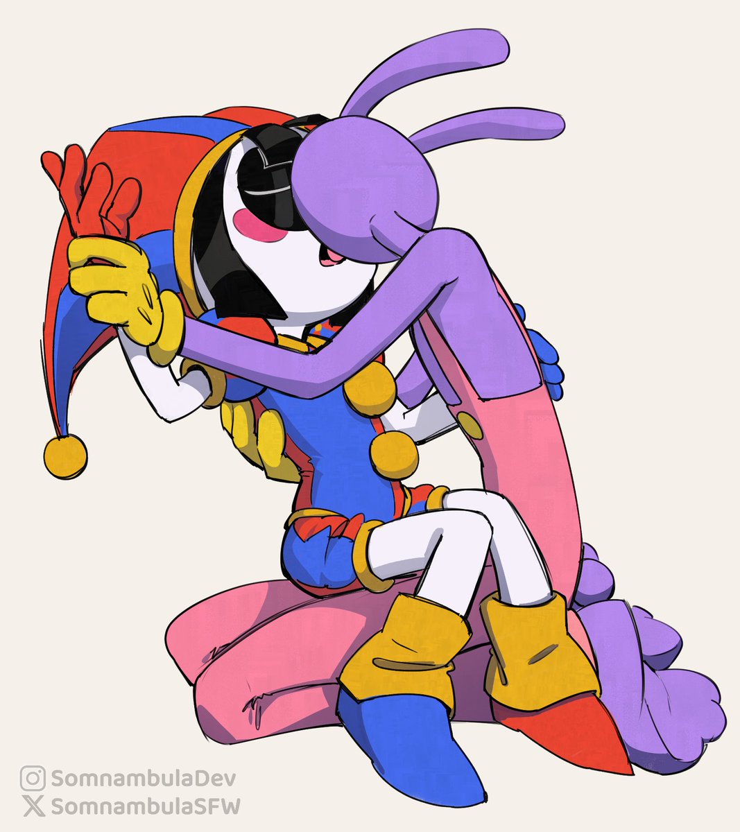 SomnambulaSFW's tweet photo. #funbuntober26 #jaxxpomni 
Assertive Jax🐇🐇🐇 https://t.co/J4yBkRbTbx