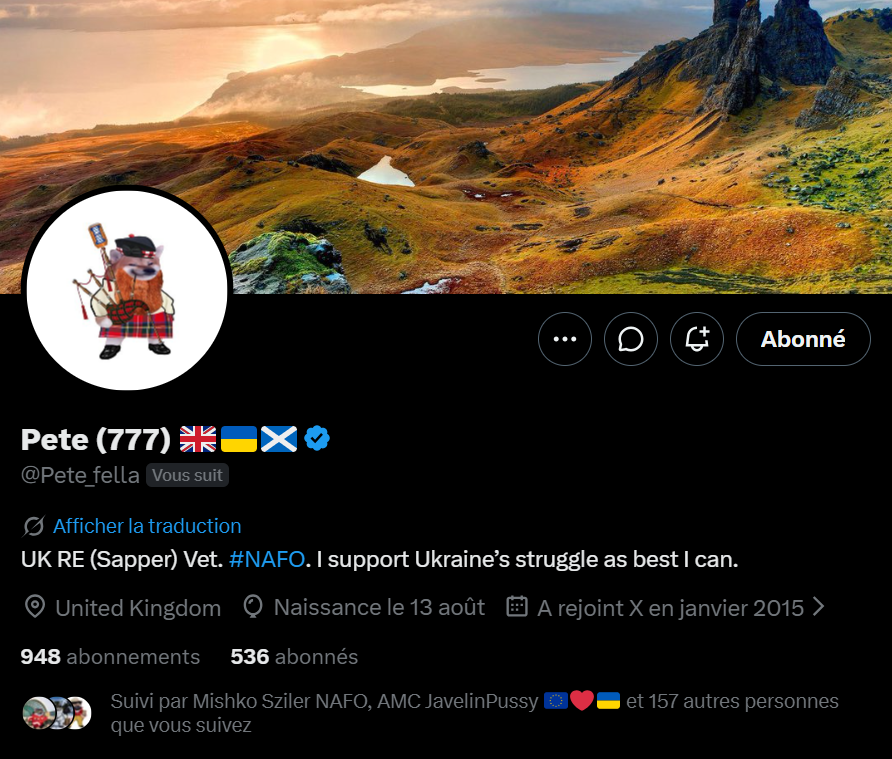 Baguette7th's tweet photo. Fellas, can we boost @Pete_fella?

Thank you 🫡🇺🇦🫶💙💛

#NAFO #WeAreNAFO #NAFOExpansionIsNonNegotiable https://t.co/OoNhuSGMSS