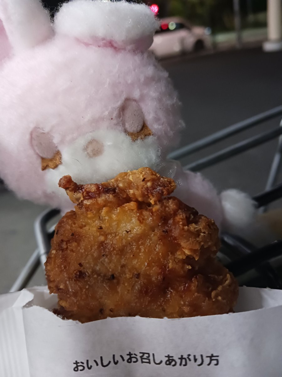 W8u2u's tweet photo. ずっーと歩いたから、お腹すいて
もももちゃんにななチキ食べさせた♡ https://t.co/G8cwhipVsR