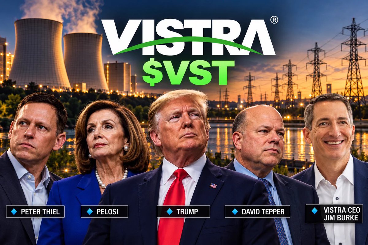bdinvestingg's tweet photo. U.S. GOVERNMENT IS BETTING BIG ON NUCLEAR

Vistra $VST could receive a massive $4 BILLION loan to boost U.S. nuclear power output.

Peter Thiel &amp; Nancy Pelosi were buying Vistra for a reason https://t.co/aygdTL50jg