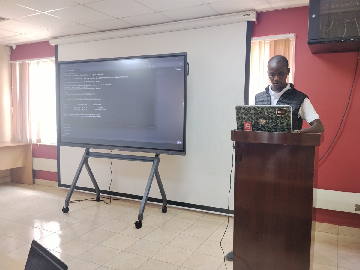 gdgkabarakuni's tweet photo. From git init to the command line. 🚀

Today, we got hands-on with Git, CLI and the tools that modern development workflows at Git, CLI &amp; Beyond: Kickstart Your Dev Journey - by Caleb Njogu.

This is only the beginning ✨. 

#gdgkabarak #KabarakUniversity https://t.co/PRZxReALMF