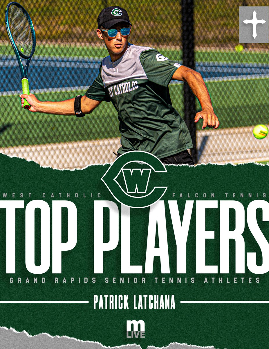 GRWCAthletics's tweet photo. Senior Patrick Latchana has been named as one of the top Senior Boys Tennis athletes in the Grand Rapids area by MLive! Let's show our Falcon some support by voting for him at the link below! 

Poll: https://t.co/tazSEcDzUR

#TogetherWeWin | #GRWCAthletics https://t.co/lYjCXSe726