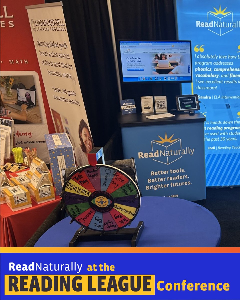 ReadNaturally's tweet photo. A big thank you to all that came out to see us at the Reading League Conference! Another thank you to Jocelyn and Anna from Madera Middle School as well for joining us this week.

To see which conferences we'll be at in the near future, visit https://t.co/cMOejgZ5DS https://t.co/Hz5TFtffB7