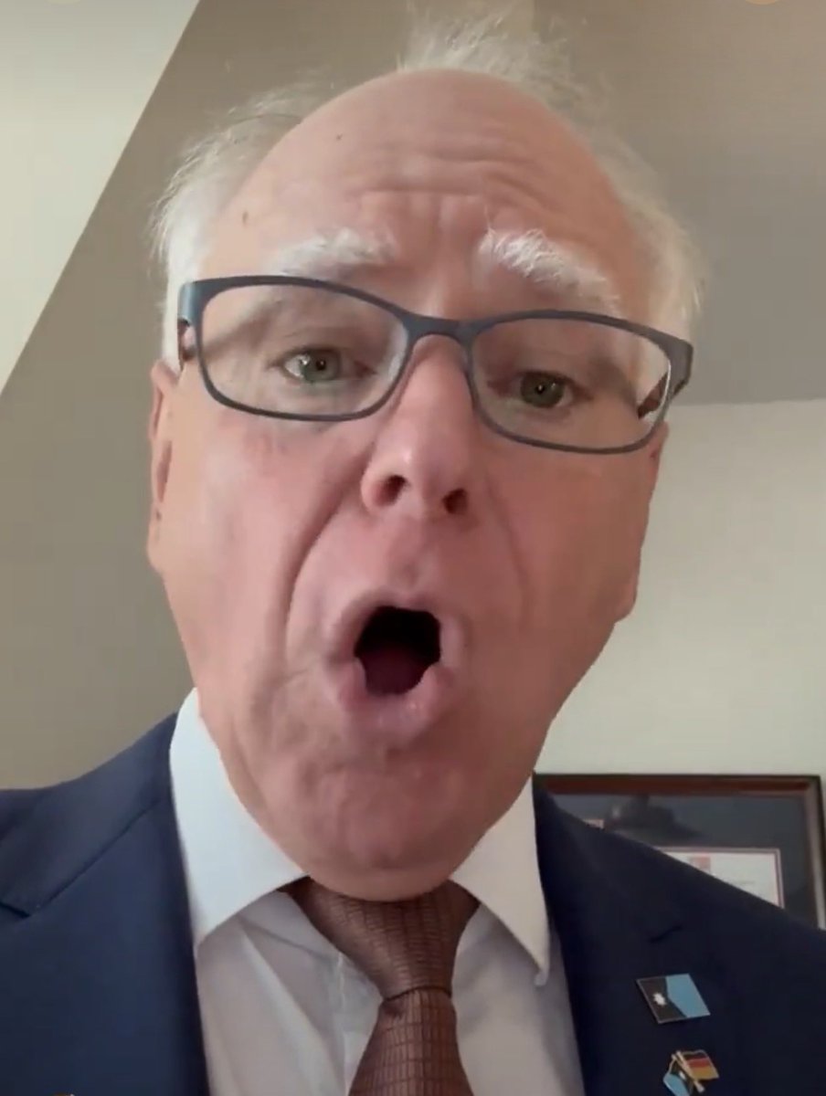 ChristianimaNet's tweet photo. @GovTimWalz Every time you open your mouth, stupid drops out. https://t.co/IuYH6sNOat