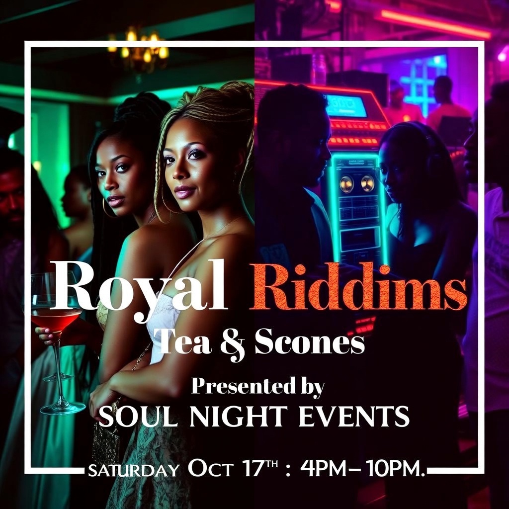 Randbreloaded's tweet photo. The Bronx | Elite British tea time followed by pure Jamaican energy. βπ΅ Royal Riddims is the ultimate October hype event! Oct 17, 4-10PM. Lock in your spot today: https://t.co/LReQPNn80o #TheBronx #BronxEvents #NewYorkCity #ReggaeParty #DancehallNYC #RetroPop https://t.co/6bwrEzvJz0