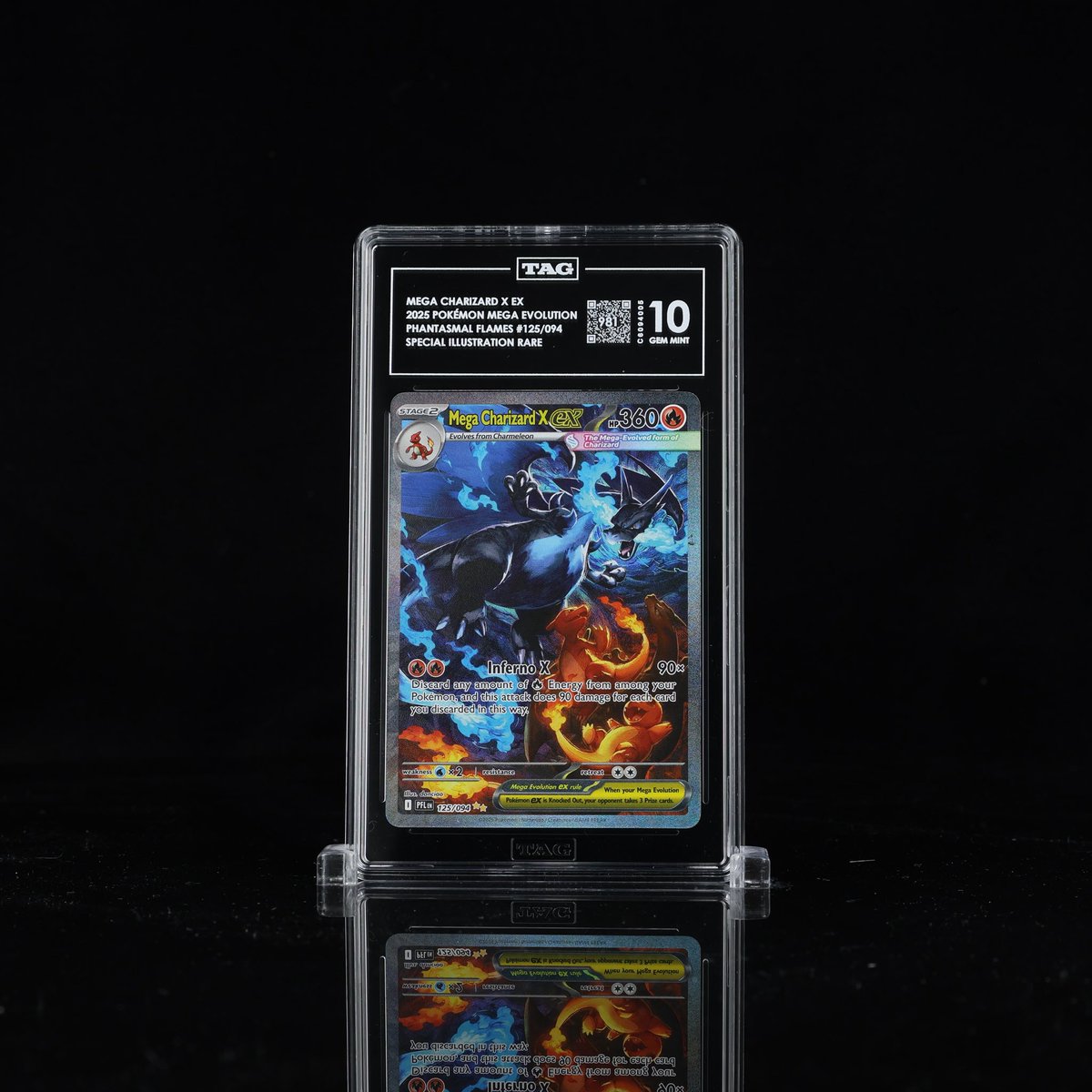 WickiTCG's tweet photo. FS - Mega Charizard x ex TAG 10 (981) $2100

Last sold on eBay $2300

Will ship with extended art frame, in box and insured (at no additional cost) https://t.co/rvZ5QscnPr
