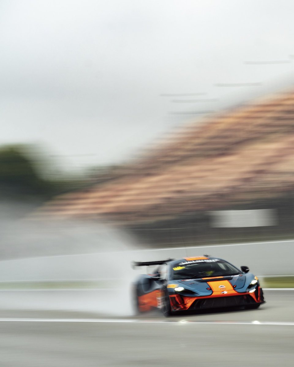 BurgoyneRacing's tweet photo. Day 1 of track running in Barcelona is in the books ✅
🌦️🌤️ Today, we ran in both wet and dry conditions and made some good progress with our Artura’s setup. Looking forward to the first qualifying session and race tomorrow 💪🏼
#TeamBurgoyne #McLarenTrophy #SMCMotorsport https://t.co/s0zdkUiHqW