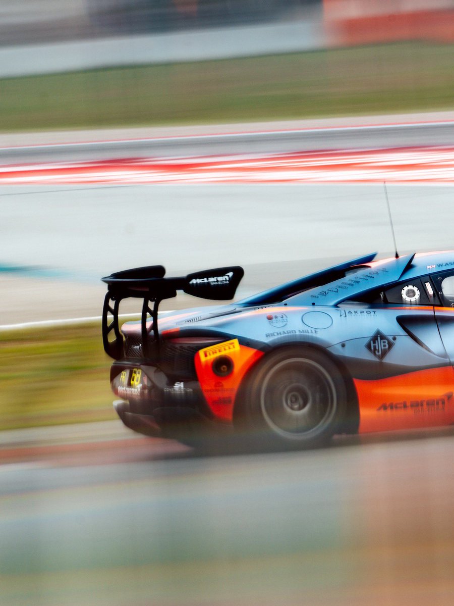 BurgoyneRacing's tweet photo. Day 1 of track running in Barcelona is in the books ✅
🌦️🌤️ Today, we ran in both wet and dry conditions and made some good progress with our Artura’s setup. Looking forward to the first qualifying session and race tomorrow 💪🏼
#TeamBurgoyne #McLarenTrophy #SMCMotorsport https://t.co/s0zdkUiHqW