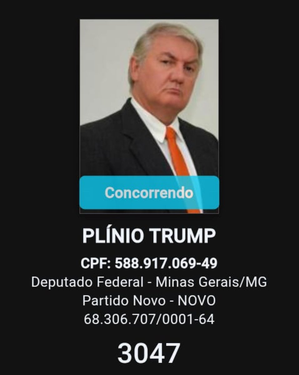 nullaveritas's tweet photo. Justiça Eleitoral adverte:

João Leonel Brizola?
❌ Não pode

Plínio Trump?
✅ Aí pode https://t.co/cZkHprKHji