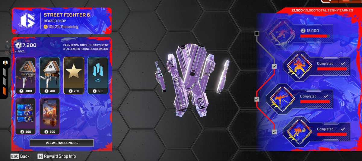 HYPERMYSTx's tweet photo. Apex x SF6 Reward Shop Updated ‼️

• Free event pack is now available. https://t.co/2NJFwn2cSb