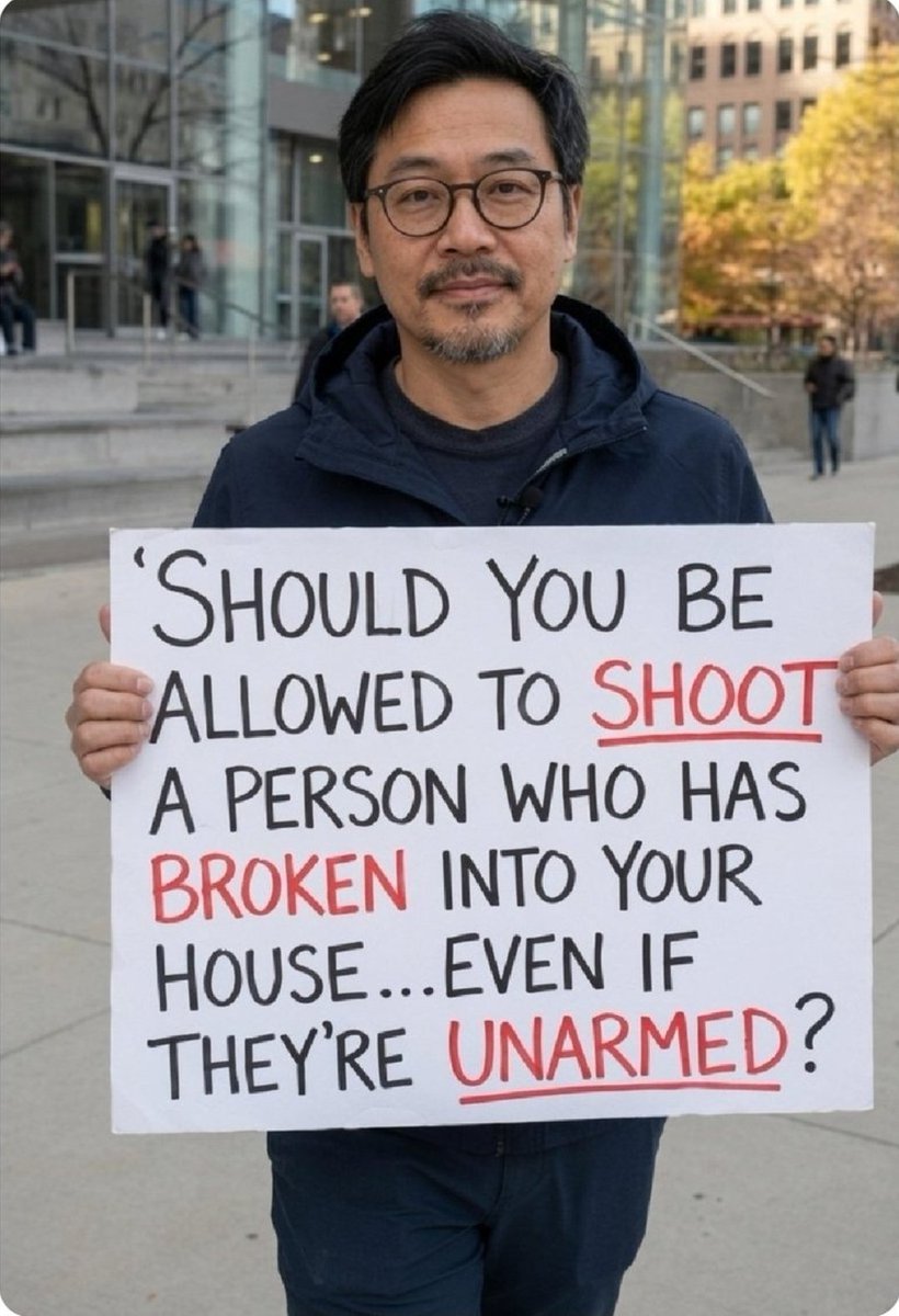 Jolie_Miller09's tweet photo. Should you be Allowed to shoot someone who broke into your house, even if they’re unarmed? https://t.co/0VQokugVAJ