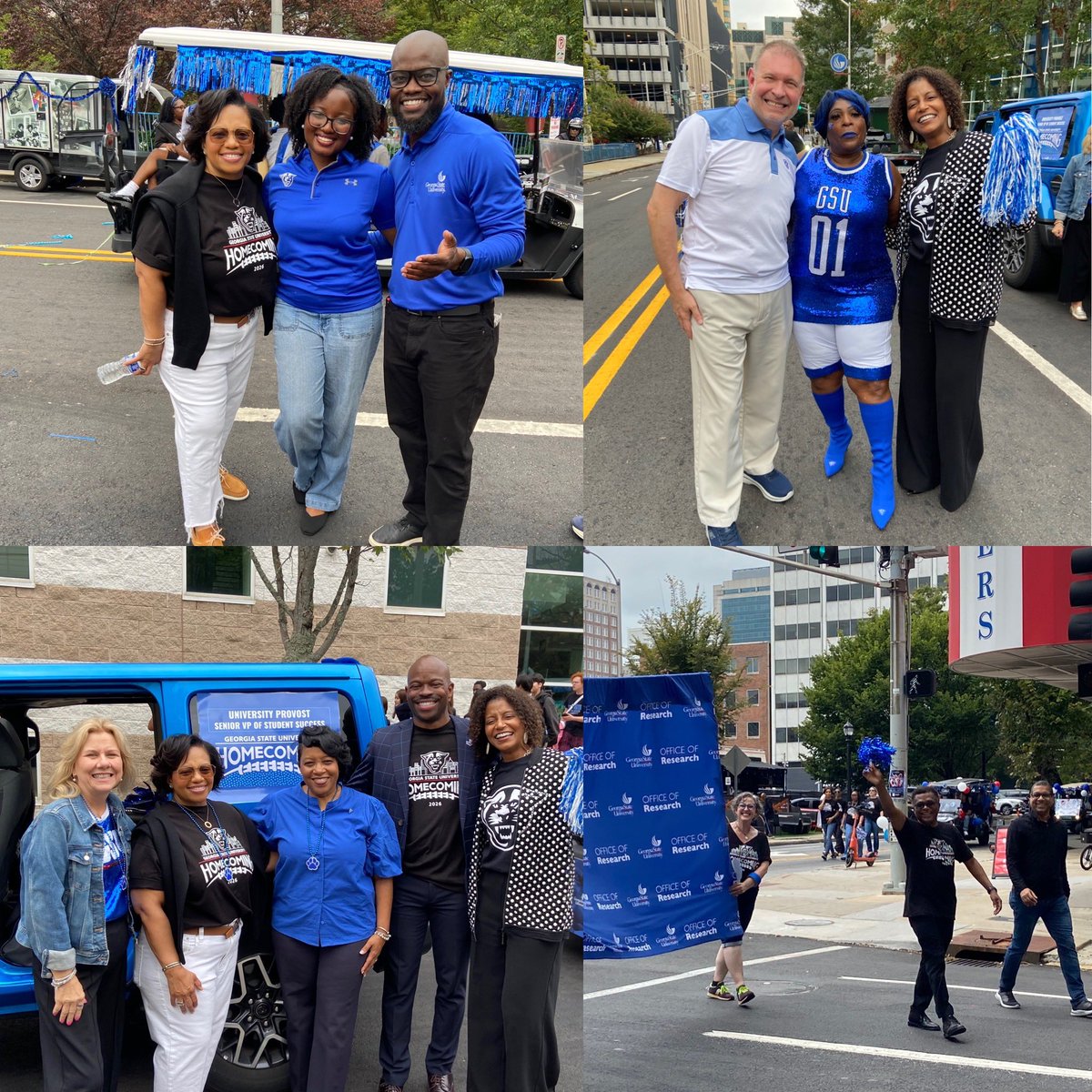 msanseviro's tweet photo. GSU Homecoming 2026 Parade is taking over downtown Atlanta. Go Panthers! #OneGeorgiaState https://t.co/HDKMc81ZKA