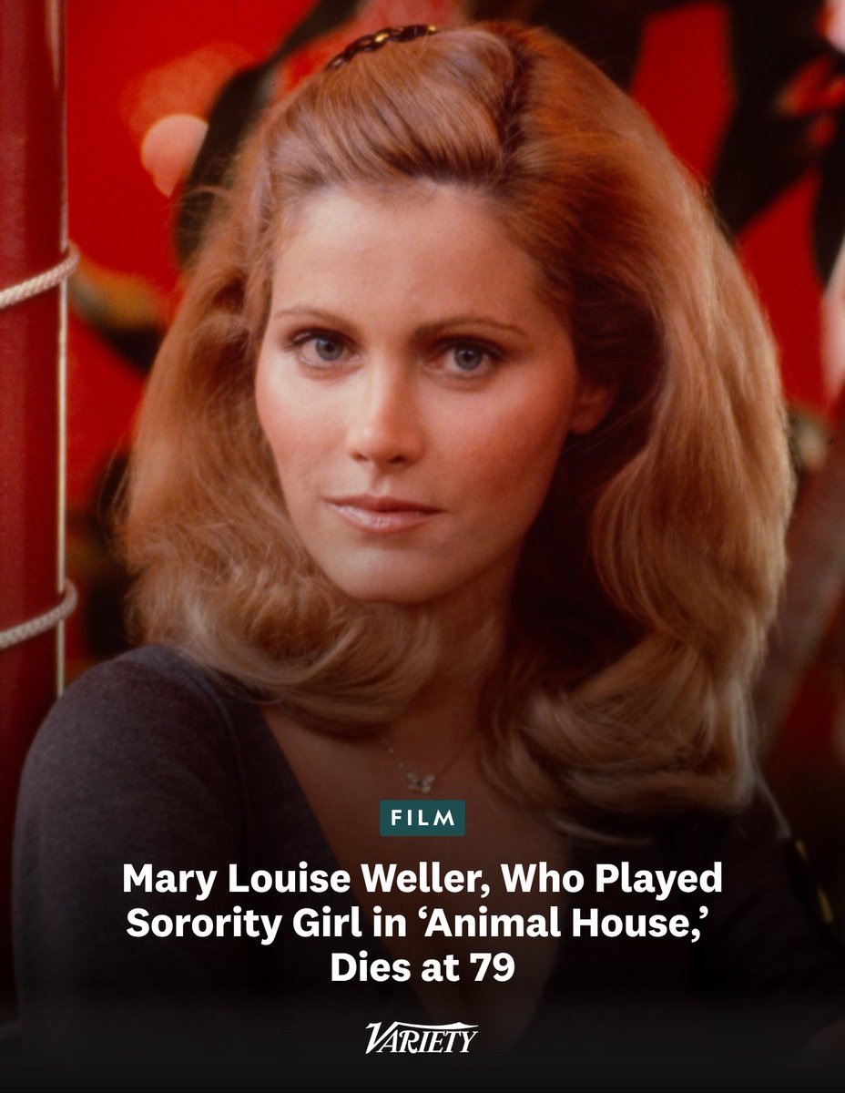 Variety's tweet photo. Mary Louise Weller, the actress known for her role as Mandy Pepperidge in “Animal House,” died Thursday after a long illness. She was 79.

https://t.co/aRVYSwK9dp https://t.co/xW1xozt8Ss
