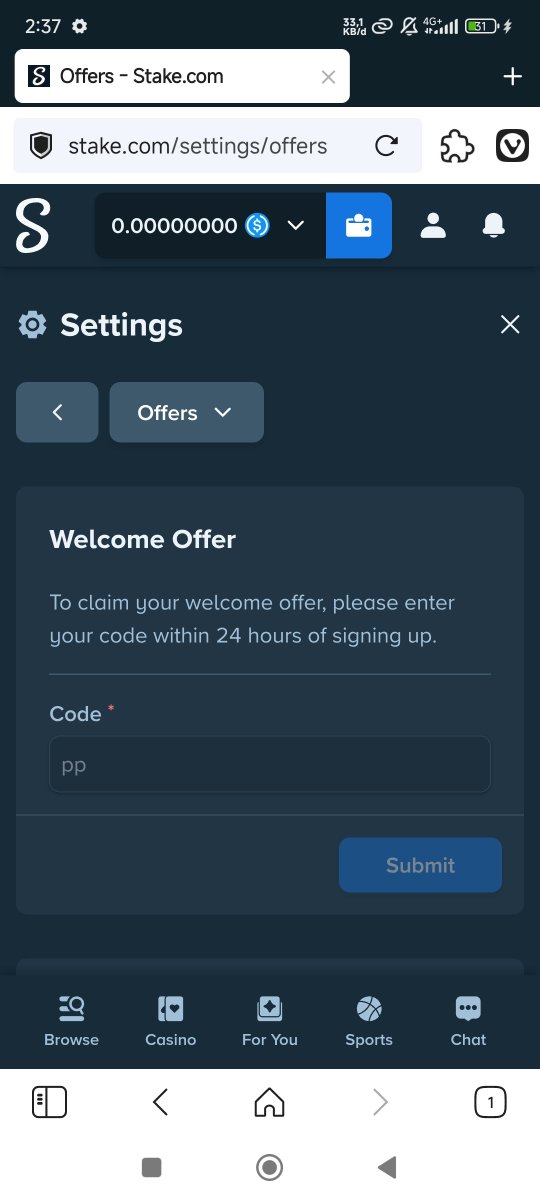 Tenacer7's tweet photo. @pp_privatejet_2 I am really using the code PP on my Stake account, please pay attention to the screenshot and at the same time @pp_privatejet_2 🥲

Tenacer7 #PPxSTAKE https://t.co/F7G7dkUCj4