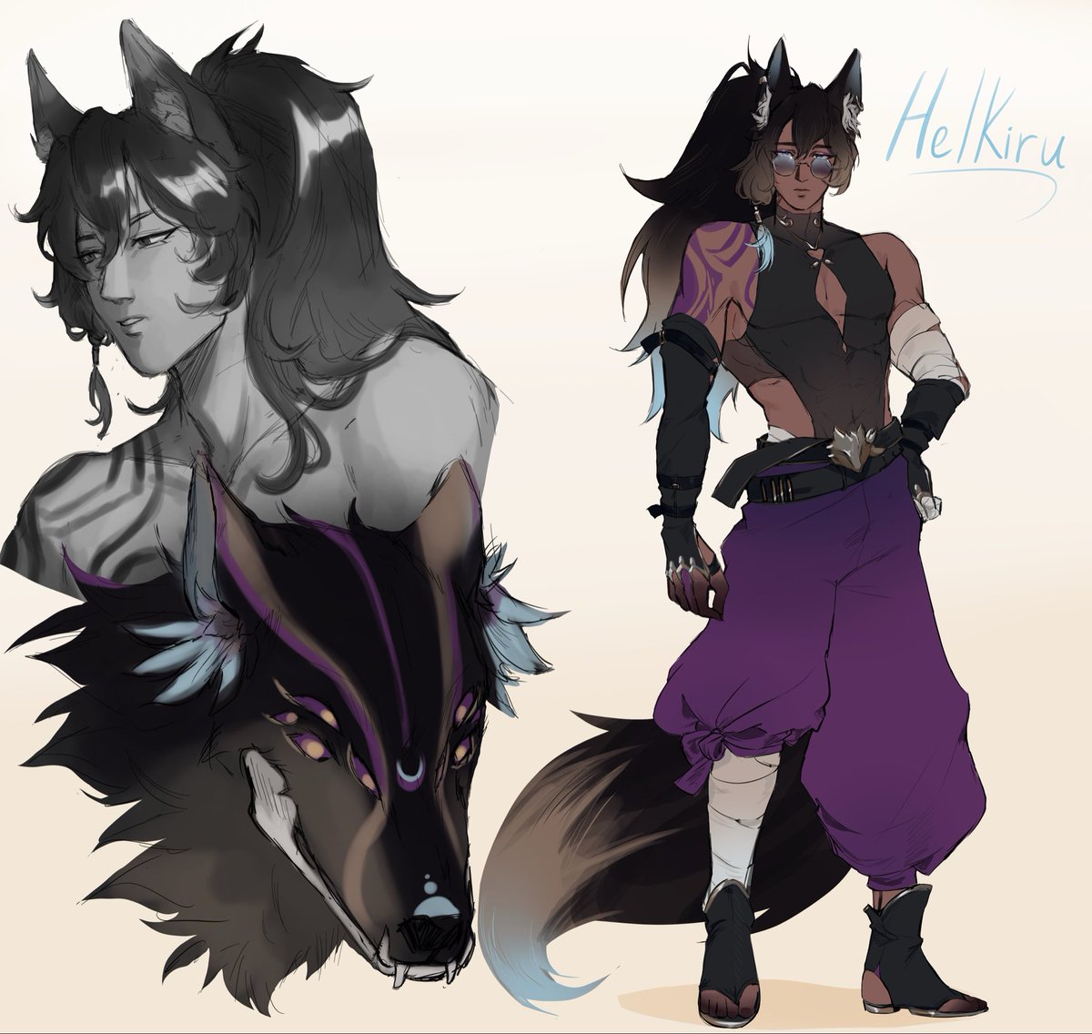 HoundatNight's tweet photo. “Well it seems it was time for a new style don’t you agree”

2.0 is here 💜🥀

Art by @moributterflies https://t.co/nb8g5xhYs7