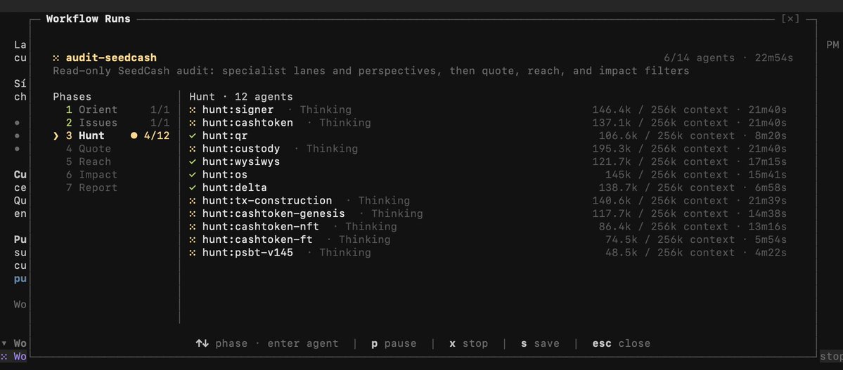 seedcashOG's tweet photo. Thanks to new #AI tools &amp; agentic workflows, we're iteratively auditing SeedCash.

In parallel with @OPTNLabs , we built a synthetic BCH PSBT v145 generator to test #SeedCash against dozens of complex scenarios and exotic PSBTs with CashTokens edge cases.🧪 https://t.co/iyKtbxD4Ig