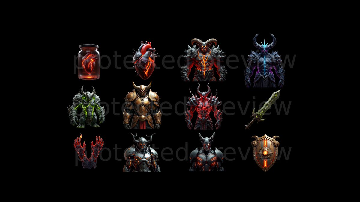 dragodidojima's tweet photo. ⏱️ Stop wasting hours masking background edges. Drop these straight into your UI!
63 ultra-realistic 1024x1024 PNG RPG icons. Bosses (Full &amp; Half body)  &amp; matching loot with flawless transparency.
Free Demo available
https://t.co/bJ5CfxY4sz

#gamedev #indiedev #gameart  #itchio https://t.co/P2Wnyj1Aeg