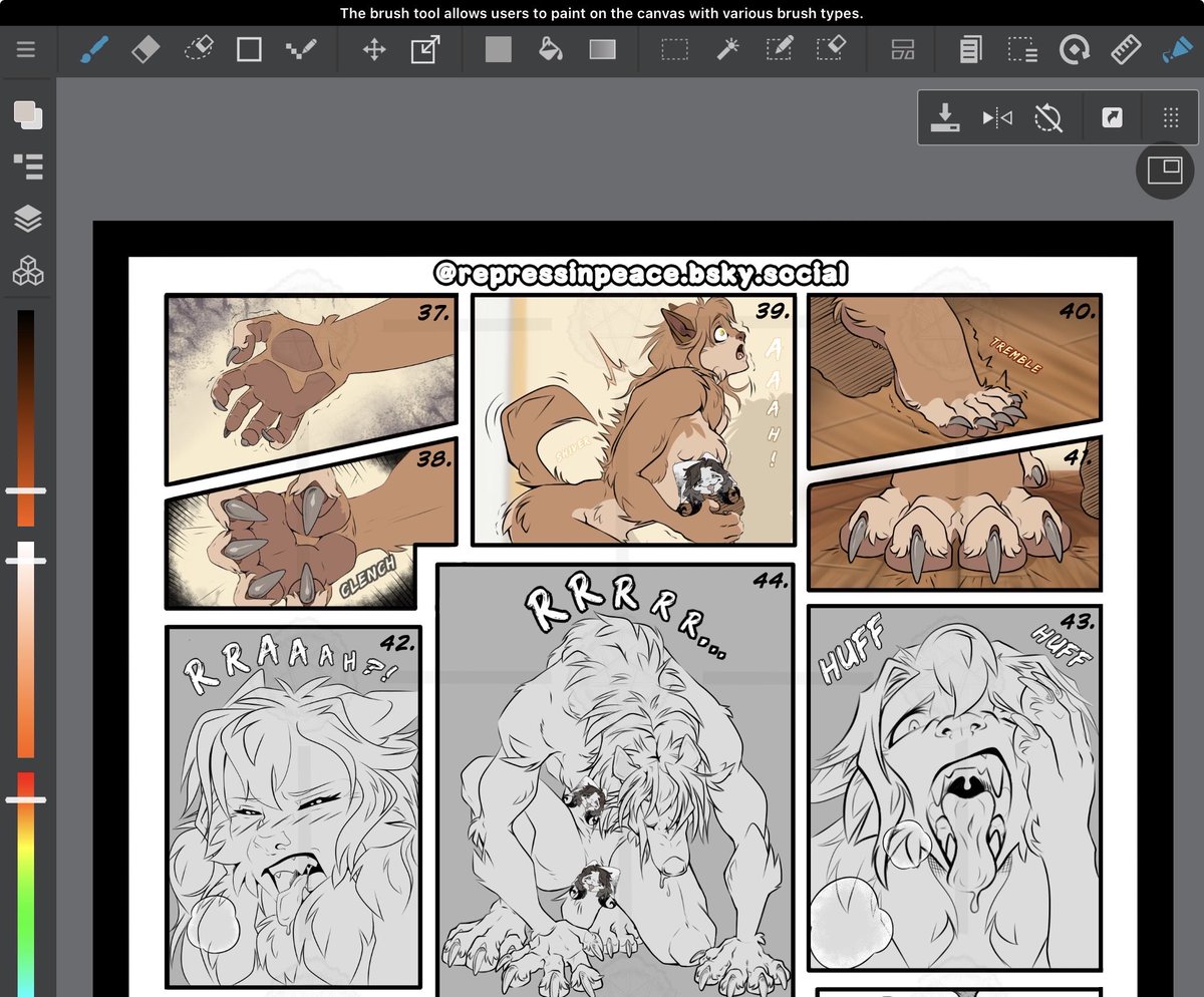 Repress_n_peace's tweet photo. On to the coloring! I have a slot open for another comic page and more for those interested! DM me for inquiries!
(Comic page commission for client on Discord)
#werewolf #werewolves #werewolftransformation #werewolfgirl #animegirl #anime #comic #werewolfartist #werewolfart https://t.co/DQDYgXeIhZ
