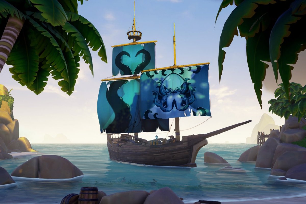 Sobaka_FPS's tweet photo. #SoTSailDesignComp #SeaOfThieves @SeaOfThieves 

Version №3
The “Tentacles of the Deep” sails https://t.co/uJEpoiwsa2
