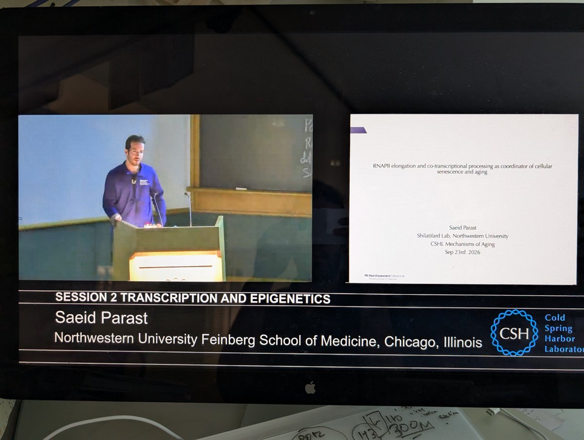 SaeidMP's tweet photo. I was thrilled to represent the Shilatifard Laboratory @ShilatifardLab Northwestern University at the CSHL Mechanisms of Aging meeting last week!

It was a wonderful opportunity to share our lab’s exciting research connecting transcription elongation and aging.
#MechanismsOfAging https://t.co/6uay5nNo8h