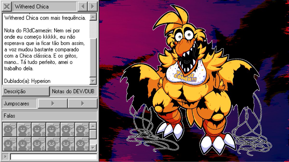 ThisfunnyGuy69's tweet photo. Bom, aproveitando o hype do Frickbears... Estamos atualizando o mod, estou bem ansioso para quando a atualização do jogo lançar e trabalharmos mais com novos dubladores e etc...
#fnaf #fnaffangame #frickbears #fivenightsatfrickbears3 #fãdublagem #dublagem #fandub #fandublagem https://t.co/E47ieZIc9q
