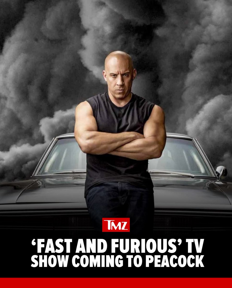 TMZ's tweet photo. 💥 🚗 A “Fast and Furious” show has been ordered by Peacock. Per Deadline, Mike Daniels and Wolfe Coleman write and serve as co-showrunners. https://t.co/9dyovk2Iy2