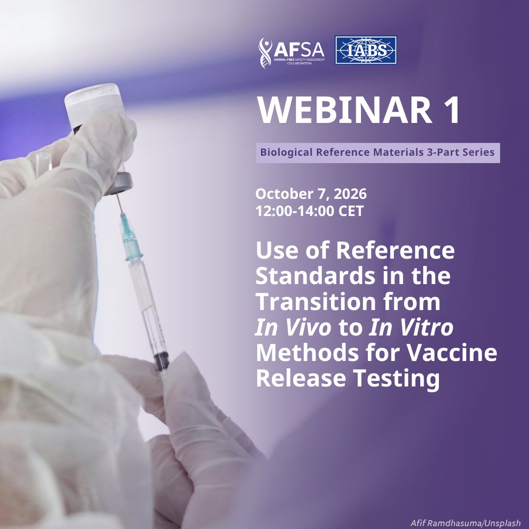 AFSAcollab's tweet photo. 🗣 LAST CALL for tomorrow's webinar on biological reference materials and their role in supporting the transition from 𝘪𝘯 𝘷𝘪𝘷𝘰 to 𝘪𝘯 𝘷𝘪𝘵𝘳𝘰 methods for vaccine release testing.

🔗 See the agenda and register: https://t.co/mfvtQmTbrX https://t.co/EzNLlLx19u