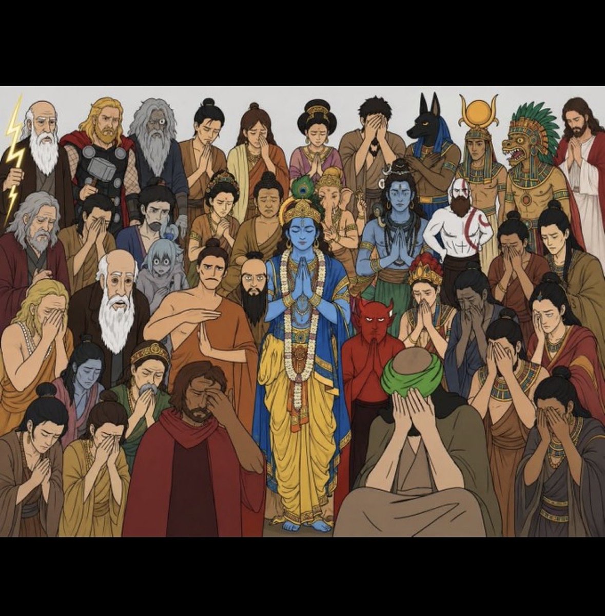 NewsAndFun12's tweet photo. Hey @grok remove the fake gods from this picture !! https://t.co/8As5LxUnJx