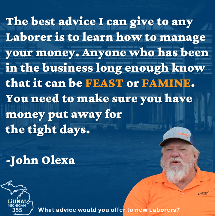 MiLaborers's tweet photo. Our next feature for #LaborersForLife Tribute Week is Laborers Local 355 retiree John Olexa! John shared with us his story of growing up in a construction family, how grateful he was for the opportunities provided to him by LIUNA, and his hopes and guidance for current and future #Laborers. Thank you, John, for everything you have done, and continue to do.
#FeelThePower #LaborersRising #OurUnionStories