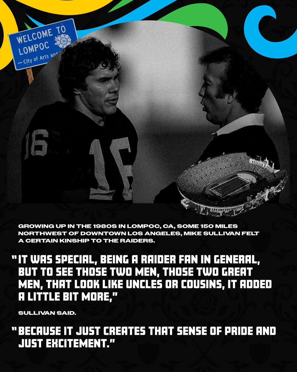 Raiders's tweet photo. Trailblazers and tradition.

Raiders legends showed QB Coach Mike Sullivan how to take pride in your heritage and how "anything is possible."

Read More ➡️ https://t.co/zjzOHehGAs https://t.co/pbtWhOyJ6C
