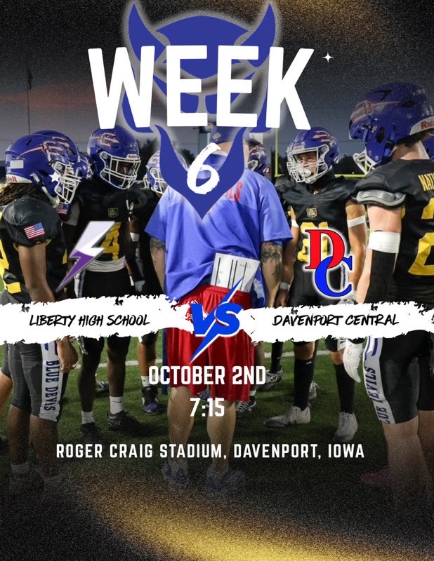 DCBlueDevilFB's tweet photo. Game Day! Hope to see you at Roger Craig Stadium! Go Blue! #WeBeforeMe 😈 🏈 https://t.co/TRRp2lVvsb
